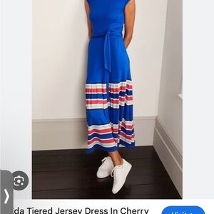 Boden Eda dress size 10 nautical 4th of July look. Retail $130